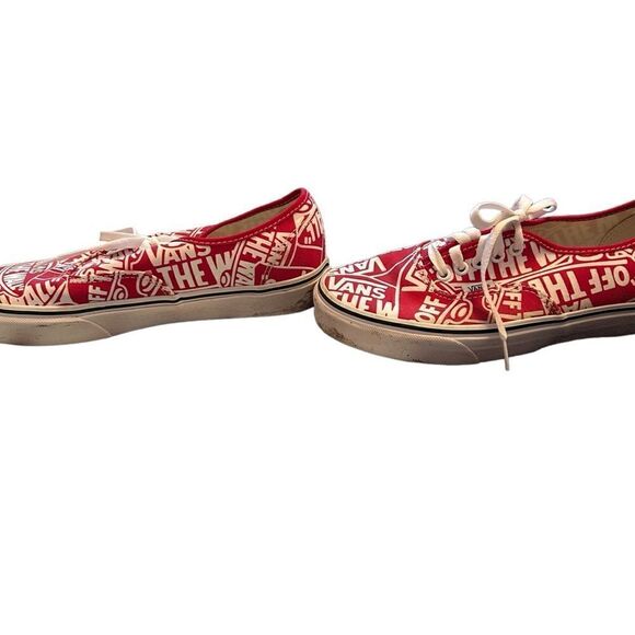 EUC Vans Red Logo Shoes - Picture 4 of 8